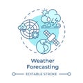 Weather forecasting soft blue concept icon Royalty Free Stock Photo