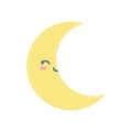Weather icon of a moon smiling