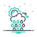 Mix icon for Weather, season and rainy Royalty Free Stock Photo