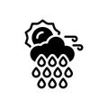 Black solid icon for Weather, season and climate