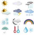 weather icon set Royalty Free Stock Photo