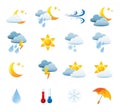 Weather Icon Set Royalty Free Stock Photo