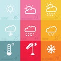 Weather icon set Royalty Free Stock Photo