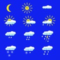 Weather icon set for design.