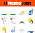 Weather Icon Set Royalty Free Stock Photo