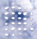 Weather icon set .Illustration eps10