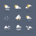 Weather icon set illustration vector