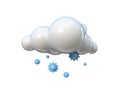 Weather icon Snow cloud 3D