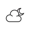 Weather Icon template black color editable Royalty Free Stock Photo
