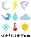 Weather icons Royalty Free Stock Photo