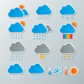 Weather icons Royalty Free Stock Photo