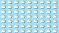 Weather icons, clouds and sun. Royalty Free Stock Photo