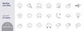 Weather Icons Pack editable stroke Royalty Free Stock Photo