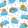 weather icons pattern Royalty Free Stock Photo