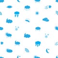 Weather icons pattern eps10 Royalty Free Stock Photo