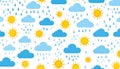 Weather Icons Pattern Royalty Free Stock Photo