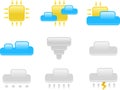 Weather icons set Royalty Free Stock Photo