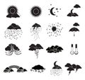 Weather Icons Set Royalty Free Stock Photo