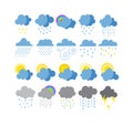 Weather icons set. Royalty Free Stock Photo