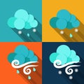 Weather icons set Royalty Free Stock Photo