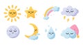 Weather icons set Royalty Free Stock Photo