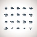 Weather Icons Set Royalty Free Stock Photo