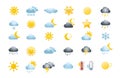 30 weather icons Royalty Free Stock Photo