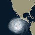 Weather illustration. Hurricane alert. Tropical storm