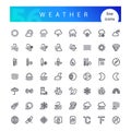 Weather Line Icons Set