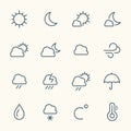 Weather line icons