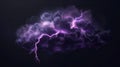 The weather meteo icon shows a lightning storm cloud with lightning. It is a realistic illustration with a black cloud