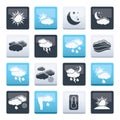 Weather and meteorology icons Royalty Free Stock Photo