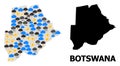Weather Mosaic Map of Botswana