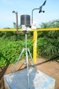 Weather observer device in oil palm plantation.