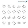 Weather outline icon set