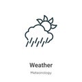 Weather outline vector icon. Thin line black weather icon, flat vector simple element illustration from editable meteorology