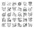 Weather outline vector icons