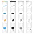 Weather, phenomena, nature and other web icon in cartoon style. Snow, snowflake, forecast icons in set collection.