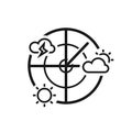 Weather radar silhouette icon Royalty Free Stock Photo