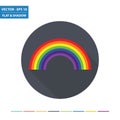 Weather - rainbow flat icon