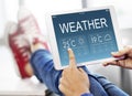 Weather Report Forecast Temperature Concept Royalty Free Stock Photo