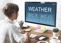 Weather Report Forecast Temperature Concept Royalty Free Stock Photo