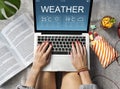 Weather Report Forecast Temperature Concept Royalty Free Stock Photo