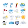 Weather report icon set