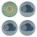 Weather retro scratched circle Banners