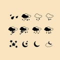 Weather set1 Royalty Free Stock Photo