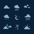 Weather set icon illustration vector