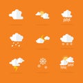 Weather set icon vector flat