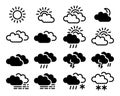 Weather simple icons collection for your weather forecast design