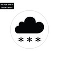 Weather - snow black and white flat icon